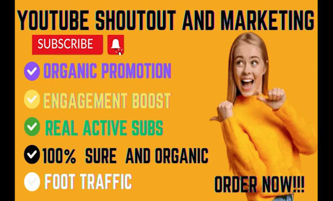 Gig Preview - Youtube shoutout to organic 500k subscriber video promotion channel monetization