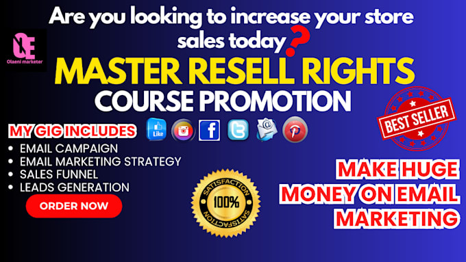 Gig Preview - Increase sales on your master resell rights courses promotion