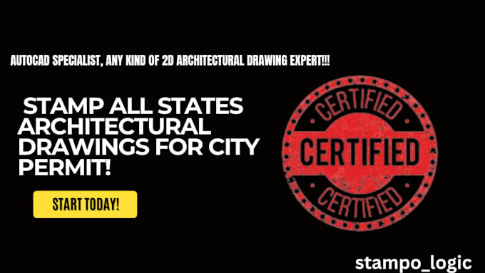 Gig Preview - Review, sign and stamp all states architectural drawings with bonus