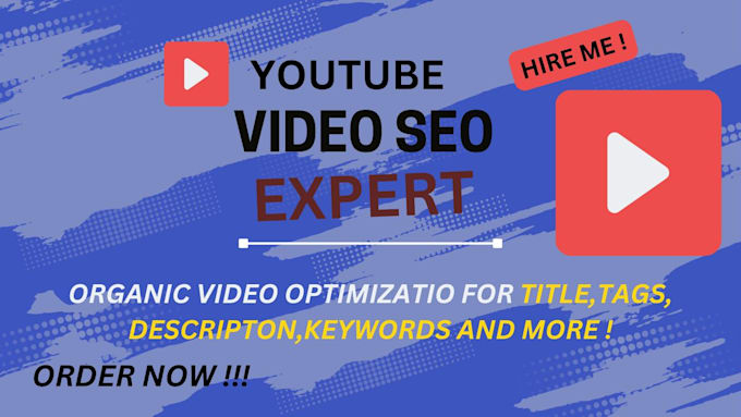 Gig Preview - Do best you tube video SEO expert optimization and channel growth manager