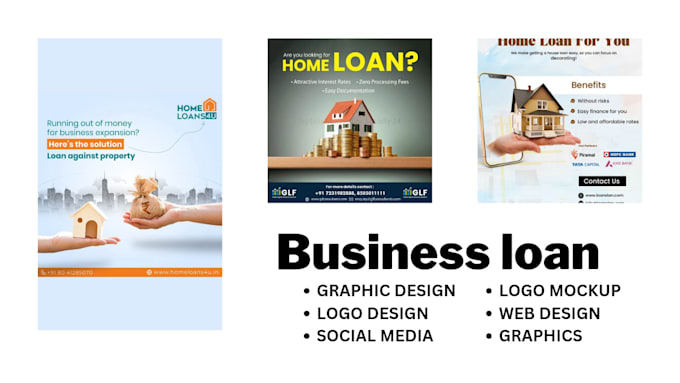 Gig Preview - Business loan flyer design banner brochure business loan graphics design