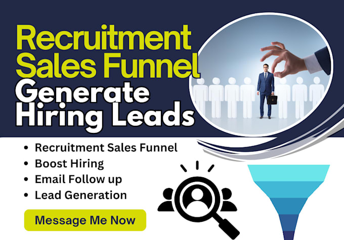 Gig Preview - Build high converting recruitment sales funnel to boost your hiring and leads