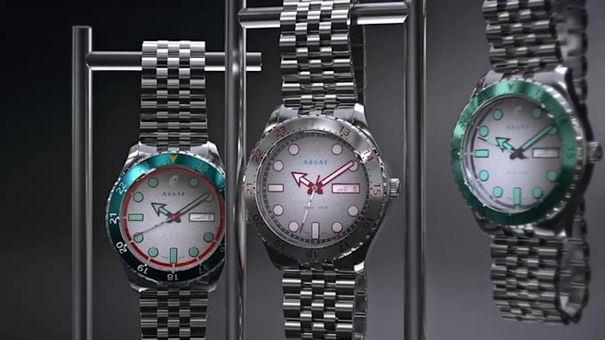 Gig Preview - Create 3d watch model, wrist watch design, 3d wrist watch animation