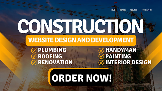 Gig Preview - Design construction, plumbing,roofing,solar, handyman,solar, improvement website