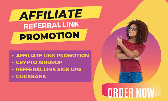 Gig Preview - Do affiliate referral link promotion, crypto airdrop, affiliate link promotion