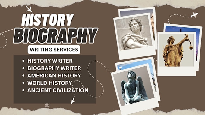 Gig Preview - Be your history and biography ebook writer, american history, bio writer