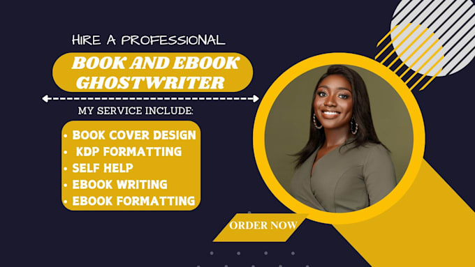 Gig Preview - Be your ebook writer non fiction ghostwriter self help ebook fiction book writer