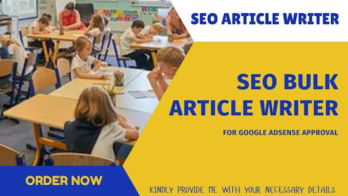 Gig Preview - Write SEO optimized bulk articles and blog post for google adsense approval