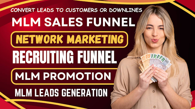 Gig Preview - Setup mlm sales funnel, mlm recruiting funnel, mlm affiliate network marketing