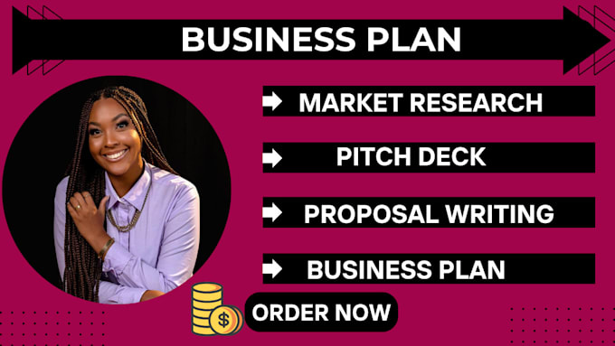 Gig Preview - Do professional business plan strategy proposal  pitch deck for startup business