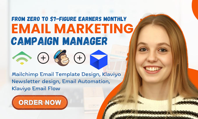 Gig Preview - Klaviyo email marketing flows klaviyo mailchimp campaign manager template design