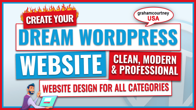 Gig Preview - Create wordpress website design,build website in 1day