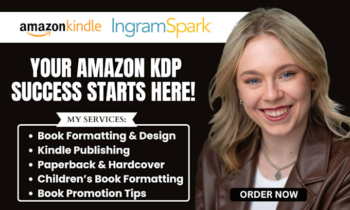 Gig Preview - Publish book on amazon kdp, book formatting, amazon kindle kdp book publishing