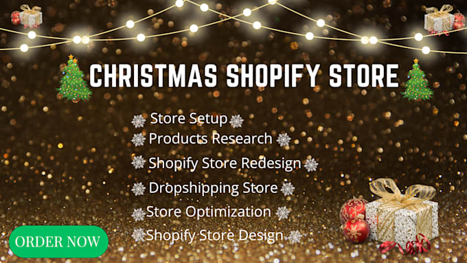 Gig Preview - Design christmas shopify store dropshipping