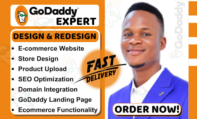 Gig Preview - Godaddy website design godaddy website redesign godaddy ecommerce godaddy seo