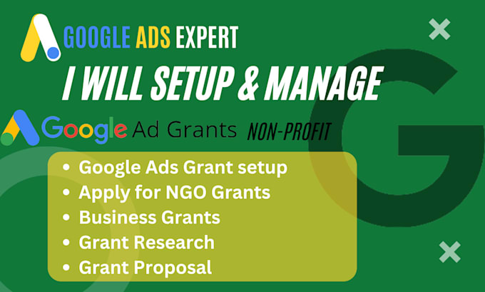 Gig Preview - Setup a converting fundraising google ads grant nonprofit adwords