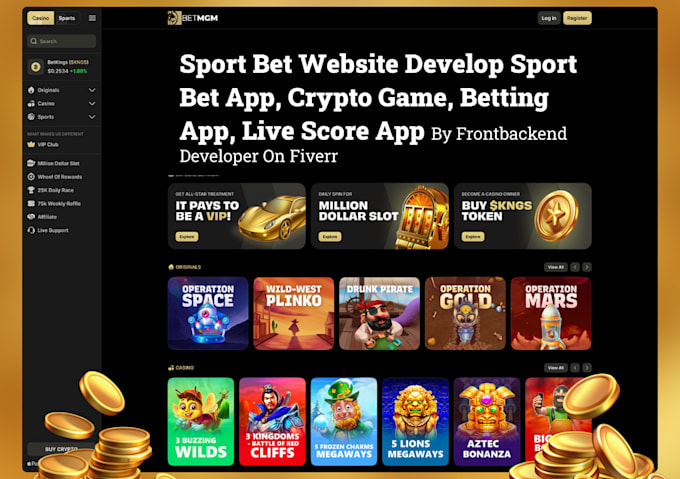 Gig Preview - Sport bet website, bingo game,bet365,sportsbook, slot,crypto sports bet website