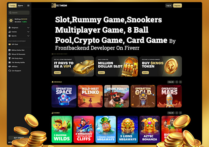 Gig Preview - Slot,rummy game,snookers multiplayer game, 8 ball pool,crypto game, card game