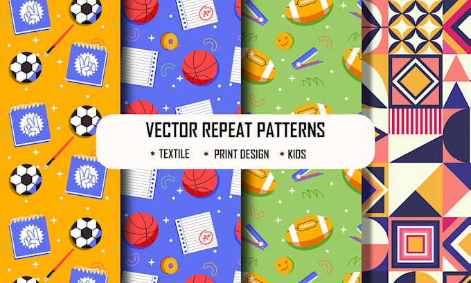 Gig Preview - Create vector seamless textile repeat pattern