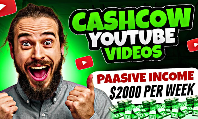 Gig Preview - Be your youtube content creator and faceless cash cow channel video maker