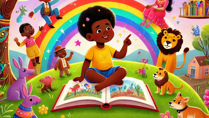 Gig Preview - Design african american children story book illustrations kids illustrations