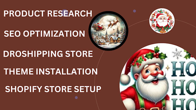 Gig Preview - Set up christmas shopify store,shopify droshipping 7 figure shopify