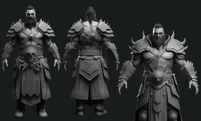 Gig Preview - Create 3d miniature, 3d metahuman character, warhammer 40k model for printing