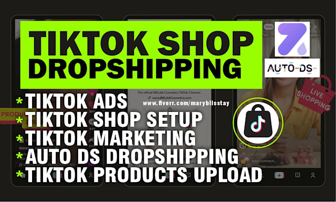 Gig Preview - Setup autods zendrop tik tok shop products upload tik tok auto ds dropshipping