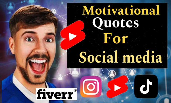 Gig Preview - Create motivational quotes for viral any social media