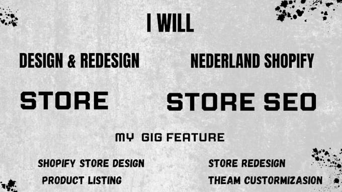 Gig Preview - Design and redesign netherlands shopify store, netherlands dropshipping store