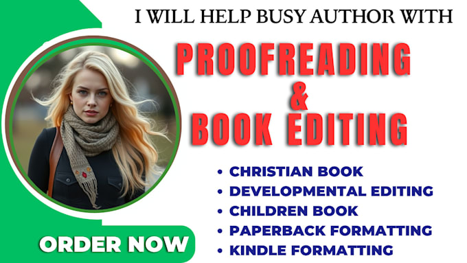 Gig Preview - Be your christian ebook  book editor proofread and edit children book novel