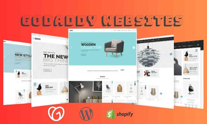 Gig Preview - Godaddy website designs with godaddy website builder or wordpress