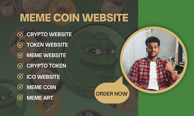 Gig Preview - Meme coin website cartoonize meme art crypto website meme token website ico meme