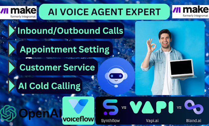 Gig Preview - Setup vapi ai voice agent, ai cold calling, retell ai calling agent, vapi