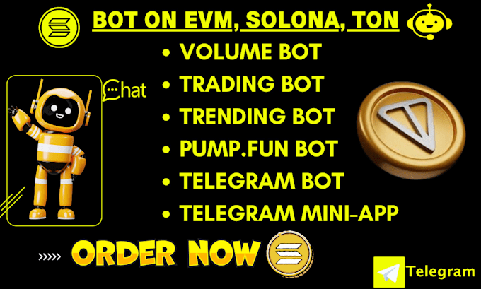 Bestseller - build telegram trading volume bot on evm solana ton pump fun bot holder bot sui