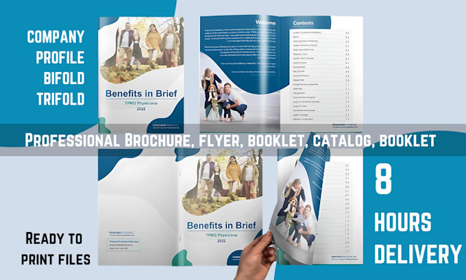 Gig Preview - Design digital brochure, bifold, trifold brochure, annual report, booklet,flyer