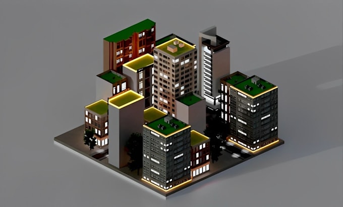 Gig Preview - Do 3d isometric illustration web illustration isometric map vector illustration