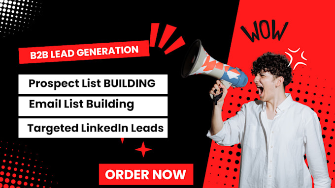 Gig Preview - Do b2b lead generation, prospect list, linkedin, and email list building