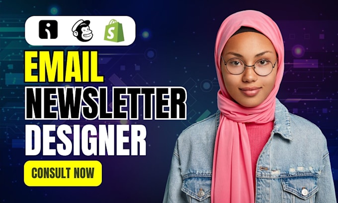 Gig Preview - Design omnisend mailchimp shopify newsletter template omnisend email automation