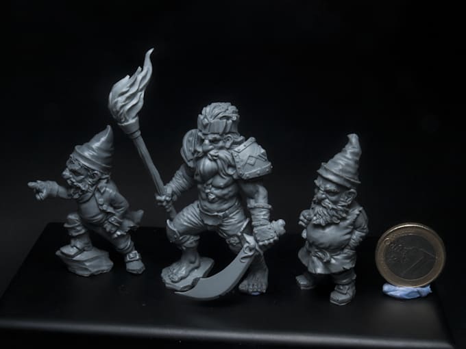 Gig Preview - Create stl 3d printable minis from 2d sketch,tabletop dnd steampunk zbrush model