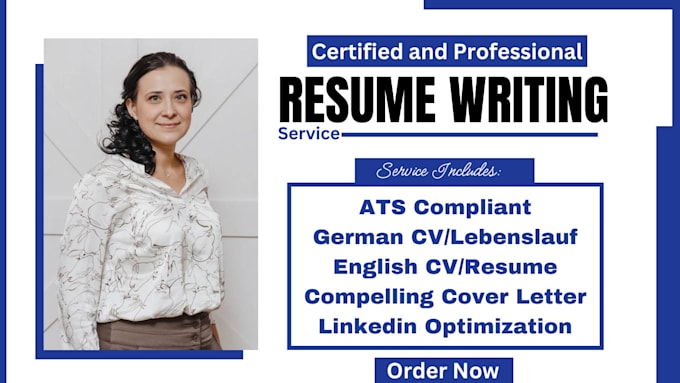 Gig Preview - Create your professional german CV lebenslauf, english CV  resume writing