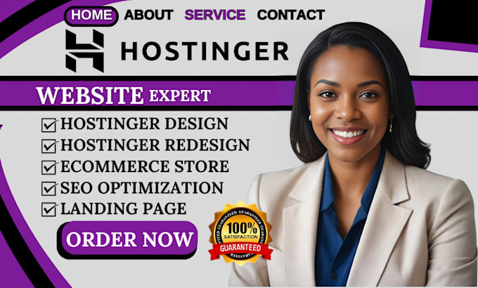 Gig Preview - Build hostinger website hostinger website design hostinger website redesign