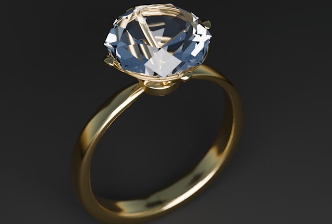 Gig Preview - Sketch up diamond luxury ring,3d jewelry animation, jewelry earrings, necklaces