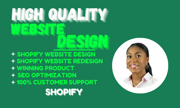 Gig Preview - Redesign shopify website design shopify website redesign shopify store seo