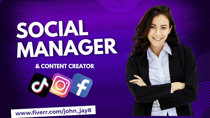 Gig Preview - Be your social media, facebook, instagram, tiktok manager and strategist