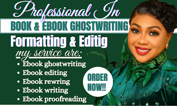 Gig Preview - Be your ebook ghostwriter, ebook writer, and book formatting