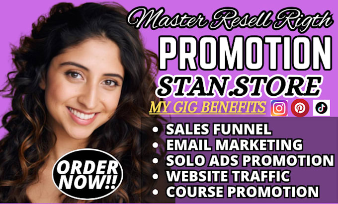 Gig Preview - Be your stan store manager, promote stan store digital course