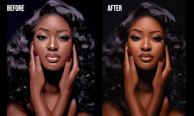 Gig Preview - Do expert raw photo editing for stunning black beauty images