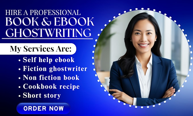 Gig Preview - Ghostwrite cookbook recipe book self help ebook non fiction ebook ghostwriter