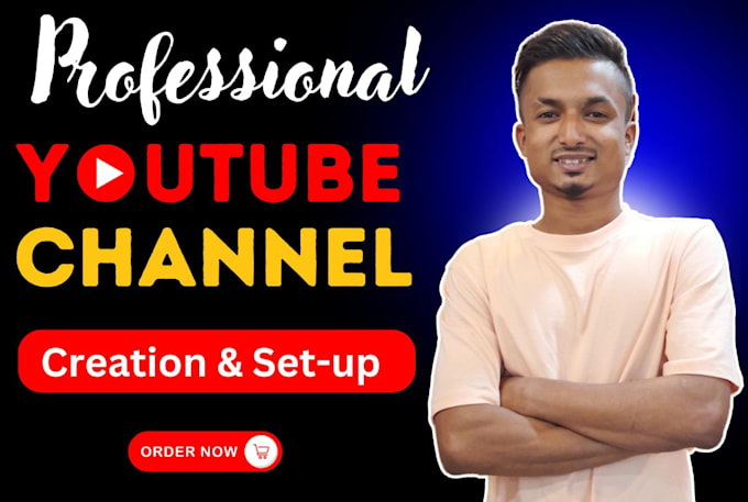 Gig Preview - Do optimize and create youtube channel with logo banner thumbnail intro setup